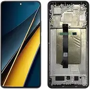 for Xiaomi Poco X6 Pro LCD Display Touch Screen Digitizer Assembly Replacement for PocoX6 Pro LCD 2311DRK48G Display (Yellow with Frame)
