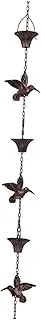 Rain Chain Hanging Simple Mounting Rainwater Diverter Rainchain Rain Gutter Chain for Rainwater Eaves Drainage