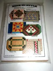 "DINE IN STYLE" 6 DESIGNS OF PLACEMATS MADE WITH TISSUE PAPER FOUNDATIONS
