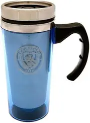Manchester City FC Official Aluminium Travel Mug (UK Size: One Size) (Sky Blue)