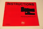 Leica, Leitz Focusing Bellows-R Owner's Manual, Original, Not a Copy! c1975