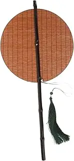 BESPORTBLE Foldable Bamboo Hand Fan Portable Handheld Chinese Style Round Fan for Summer Weddings Dancing and Home Decor Lightweight and Easy to Carry for Photo Props