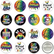 [Cinrobiye] 100 Pcs Ribbon Awareness Button Pins, Colorful Inspirational Ribbon Round Badges,Prevention Awareness Ribbon Assorted Cancer Badges Brooch Pin Decoration Supplies,Clothing Bag Hat Accessories