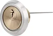 Mechanical Lock Cylinder, Copper Round Anti Theft Lock Cylinder with 3 Keys for Iron Wooden Safety Doors, Interior Security Door Replacement for Rental House,