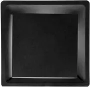 T-Bar Drop Ceiling Grille, 24"x24" Plaque Diffuser with 6" Collar, Black