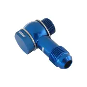 Aeroflow Alloy Banjo Fitting With Bolt for Holley/Fitech -6 AN Blue