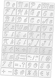 Tofficu 1 Set Alphanumeric Template Magical Letter Stencils for Painting Reusable Template Stencil for Painting Paint Stencils for Walls Wall Stencils for Painting Alphabet Number The Pet