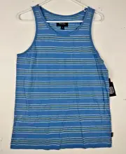 Size S - Brixton Hilt II Tank Top Worn Wash Blue Striped