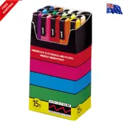 Posca Uni- Paint Marker Pen- Fine Point- Set of 15