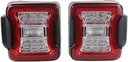 for Jeep for Wrangler JL 2018 2019 2020 2021 2022 Car Tail Light DRL Brake Reverse Turn Signal Rear Taillight Assembly Lamp (Color : European Version 2)