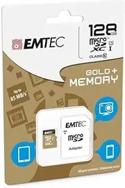 Emtec Class 10 Gold+ 128 GB Micro SDXC Memory Card