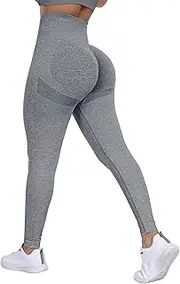 [SALSPOR] Workout Shorts Women, High Waist Seamless Gym Spandex Shorts
