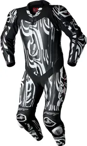 RST Pro Evo Airbag Joker, leather suit 1pcs. perforated , color: Black/White , size: XS