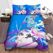 v3509 Bed Sheets Sarazanmai Main Characters Floating In The Sky Artwork Duvet Cover Set Bed Sheets IU3509