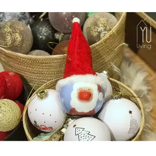 【YU Living】LED閃亮紅鼻子裝飾球吊飾 聖誕樹掛件 裝飾吊飾 (3款任選) [折扣碼現折]