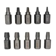 10Pieces Damaged Screw Extractor Drill Bit Set Stripped Screw Extractor Kit