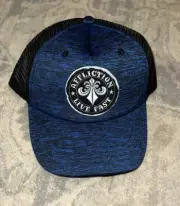 New Affliction Men's Adjustable Snap Back Baseball Hat Blue Black