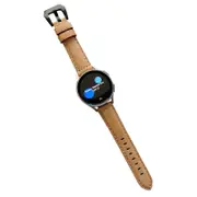 20mm Nubuck Leather Samsung Watch Strap 20mm for Galaxy Watch 4/5-Khaki