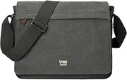 [Troop London] TRP0240 Classic Canvas Laptop Messenger Bag - Green, Green