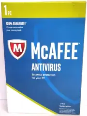 Brand NEW & SEALED! McAfee Antivirus 2017 1 PC 1 year
