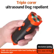 Ultrasonic Dog Repeller with LED Light Tri-Core High Power Portable Handheld Ult