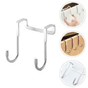 3 Pcs Bedside Cabinet Hook Metal Hooks for Hanging over The Door Clothes