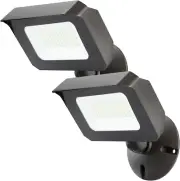 2Pack Dusk to Dawn 60W Outdoor LED Flood Light with 1/2" Knuckle Mount (Plate In