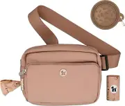 NWT Puppington 3-in-1 Crossbody Dog Treat Pouch Latte Beige *** Oprah's Favorite