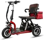 Motorcycle Mini Folding Electric Car, Adult Three-Wheel Mini Pedal Electric Car, Portable Folding Lithium Battery Travel Battery Car, Outdoor Motorcyc