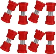 Gatuida 8pcs Steel Plate Bushing Golf Cart Golf Balls Leaf Spring Bushings Spring Bushing for Golf Iron Red