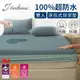 【J-bedtime】3M吸濕排汗X防水透氣網眼布雙人床包式保潔墊(莫蘭綠)