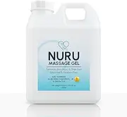 Nuru Massage Therapy Gel 1000ml | Colorless, Tasteless, Stain-free, Unscented | Massage Oil Alternative, Water-based Nuru Gel | Organic Aloe Vera, Seaweed, Green Tea, Liquorice, & Vitamin B5, (33.8 Fl Oz)