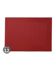 [Maxwell & Williams] Wide Border Placemat 45x30cm Set of 12 in Red