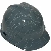 Hydro Dipped MSA Cap Style VGuard Hard Hat Gray Black Ops High Gloss