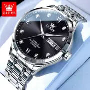 OLEVS Original Automatic Watch for Men Date Calendar Stainless Steel New Black