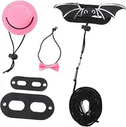 VILLFUL 1 Set Adjustable Outdoor Lizard Leash Kit with Hat Bearded Dragon Harness and Bow Tie for Reptiles Portable and Creative Costume for Fun Pet Walks