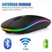 Wireless Mouse for Laptop Pc Bluetooth Rgb Rechargeable Mouses Wireless Computer