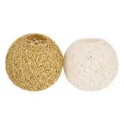 2pcs wooden ceiling light shade Rattan Pendant Shade Rattan Light Shade