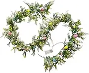 Easter Door Wreath,Decorative Easter Wreaths for Front Door | Spring Flower Decorations, Faux Floral Home Decoration Accessories for Kitchen Fireplace