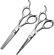 Fenice Professional Hair Cutting Thinning Shear- 8 in 1 Hairdressing Scissors Set - Barber Hair Cutting Scissors/Shears（6.0 inch）