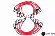 12pc 24" in Bungee Set Cord Elastic Tie Down Straps Hooks Moving Load Securing