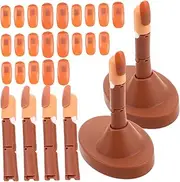OATIPHO Adjustable Manicure Practice Base Realistic Fake Nail Practice Finger Kit for Nail Techs