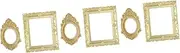 MINAOLULUS 3sets Doll House Model Miniature Mini House Picture Frame Photo Frame Mini Frame Elegant Dollhouse Vintage Tiny Mini Adornment Resin 2pcs*3