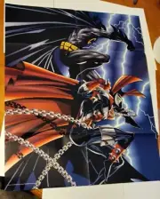 Batman Spawn Poster Frank Miller Todd McFarlane Art 25x20 Jamie Foxx Movie