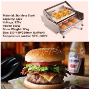 850W Non-stick Commercial Electric Hamburger Maker Burger Bun Maker Temp Control