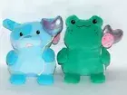 Target Bullseye Green Frog & Blue Dog Pillow Plushy Set ~ Valentine 2025 ~ NWT