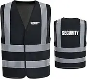 AYKRM Reflective Security Hi Vis Vest - High Visibility Waistcoat for Safety and Security Work