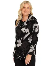 [Fella Hamilton] Jordyn Button Top in Black