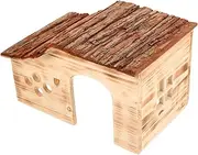 Wooden Hamster Hideout Guinea Pig Hideout Small Animal Pet Cabin Wood House for Small Pets