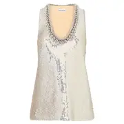 [Rabanne] Sequin Top With Deep Neckline